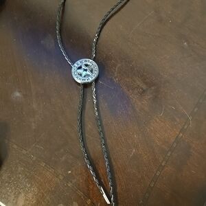 Black and Silver Bolo Tie
